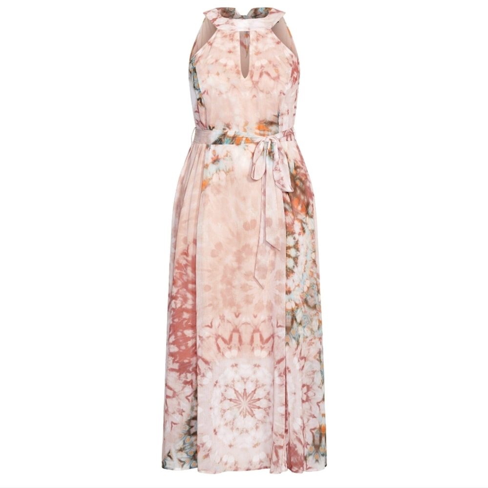 City Chic Maxi Illusions Tie Dye Dress